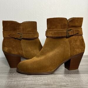 Sam Edelman Brown Suede Lynne Ankle Boots Booties Western Women's 10